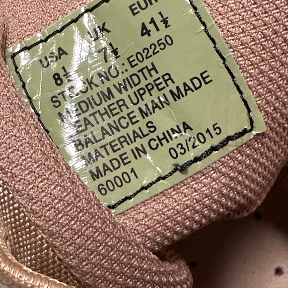 Military Mens Tan Brown Outdoors Work Boots - Picture 7 of 16